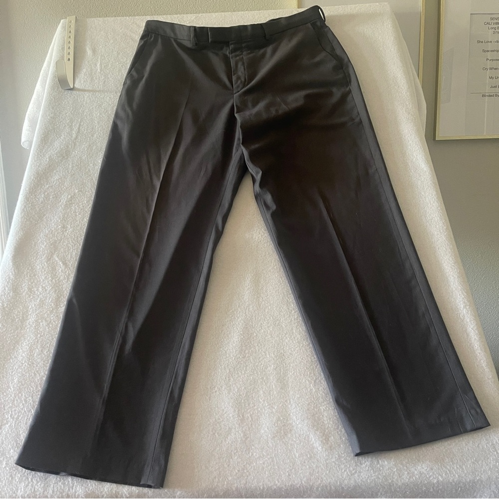 Haggar 1926 Original Slacks Dress Pants Size 38x32 Mens Charcoal Gray